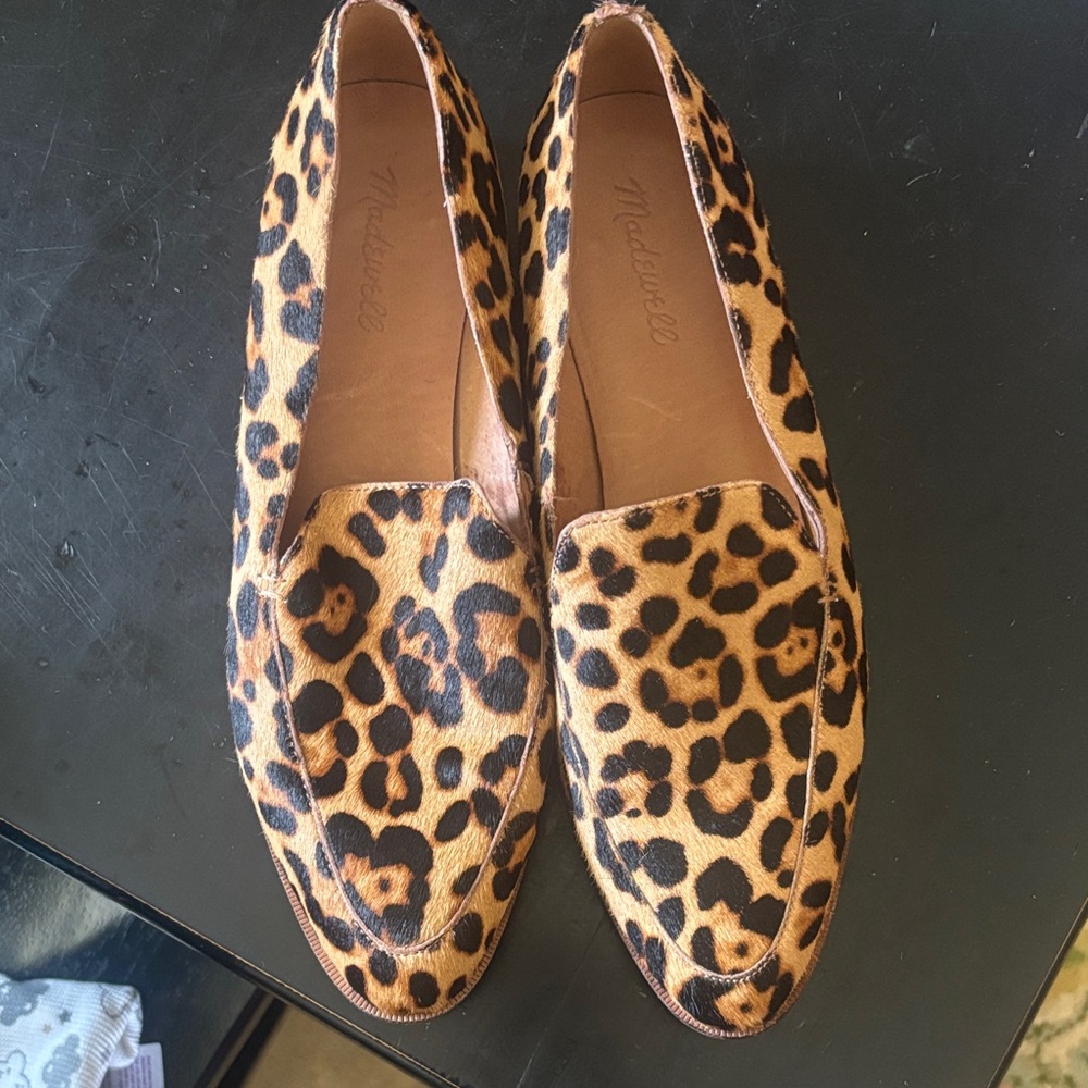 Madewell Leopard Print Loafers in Tan and Black
